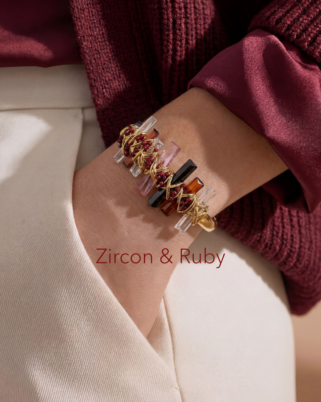 Zircon & Ruby - Bracelet