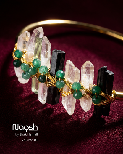 Crystal Quartz & Tourmaline - Bracelet
